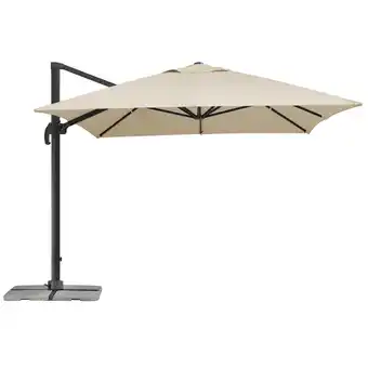 toom Baumarkt Schneider Ampelschirm 'Rhodos Grande' naturfarben 400 x 300 cm Angebot