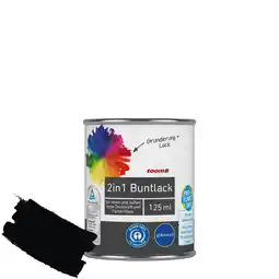 toom Baumarkt 2in1 Buntlack 'Mitternacht' tiefschwarz glänzend 125 ml Angebot