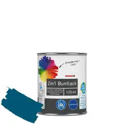 toom Baumarkt toom 2in1 Buntlack 'Blaupause' enzianblau glänzend 125 ml Angebot