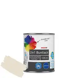 toom Baumarkt 2in1 Buntlack 'Bergkristall' cremeweiß glänzend 125 ml Angebot