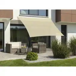 toom Baumarkt Schneider Sonnensegel 'Lanzarote' naturfarben 360 x 360 cm Angebot