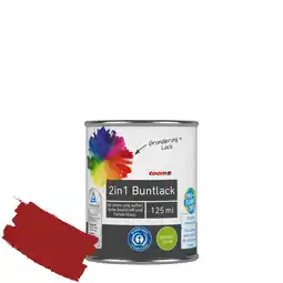 toom Baumarkt toom 2in1 Buntlack 'Mohnblume' feuerrot seidenmatt 125 ml Angebot