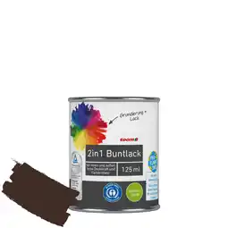 toom Baumarkt toom 2in1 Buntlack 'Edelbraun' schokobraun seidenmatt 125 ml Angebot