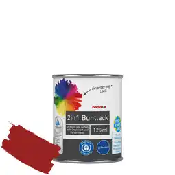 toom Baumarkt toom 2in1 Buntlack 'Mohnblume' feuerrot glänzend 125 ml Angebot