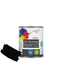 toom Baumarkt toom 2in1 Buntlack 'Mitternacht' tiefschwarz seidenmatt 125 ml Angebot