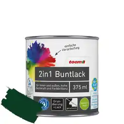 toom Baumarkt toom 2in1 Buntlack 'Morgentau' moosgrün seidenmatt 375 ml Angebot