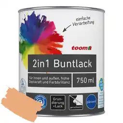 toom Baumarkt toom 2in1 Buntlack papayafarben glänzend 750 ml Angebot