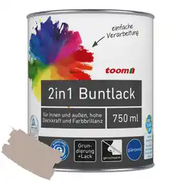 toom Baumarkt toom 2in1 Buntlack 'Kieselsand' taupe glänzend 750 ml Angebot