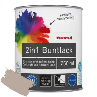 toom Baumarkt toom 2in1 Buntlack 'Kieselsand' taupe glänzend 750 ml Angebot