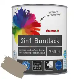 toom Baumarkt toom 2in1 Buntlack 'Treibholz' hellbraun glänzend 750 ml Angebot