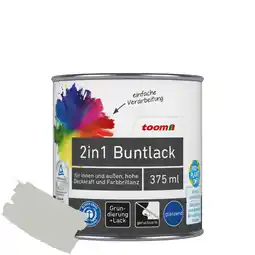 toom Baumarkt toom 2in1 Buntlack 'Mondschein' lichtgrau glänzend 375 ml Angebot
