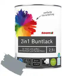 toom Baumarkt toom 2in1 Buntlack 'Stadtgeflüster' silbergrau seidenmatt 2,5 l Angebot