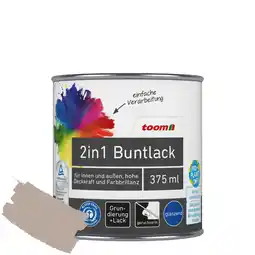 toom Baumarkt toom 2in1 Buntlack 'Kieselsand' taupe glänzend 375 ml Angebot