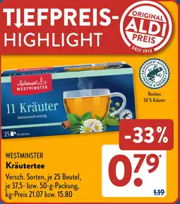 Aldi Süd WESTMINSTER Kräutertee Angebot