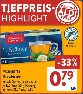 Aldi Süd WESTMINSTER Kräutertee Angebot
