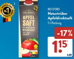 Aldi Süd RIO D'ORO Naturtrüber Apfeldirektsaft Angebot