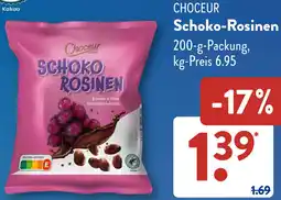 Aldi Süd CHOCEUR Schoko-Rosinen Angebot