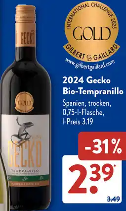 Aldi Süd 2024 Gecko Bio-Tempranillo Angebot