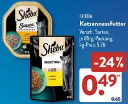 Aldi Süd SHEBA Katzennassfutter Angebot