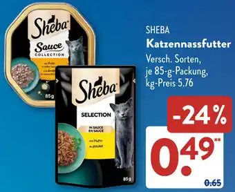 Aldi Süd SHEBA Katzennassfutter Angebot