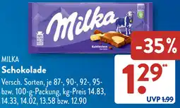 Aldi Süd MILKA Schokolade Angebot