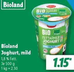Lidl Bioland Joghurt, mild Angebot
