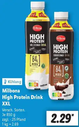 Lidl Milbona High Protein Drink XXL Angebot