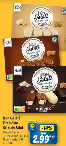 Lidl Bon Gelati Premium Stieleis Mini Angebot