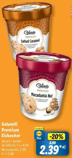 Lidl Gelatelli Premium Eisbecher Angebot