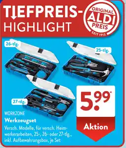 Aldi Süd WORKZONE Werkzeugset Angebot