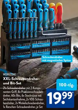 Aldi Süd WORKZONE XXL-Schraubendreher und Bit-Set Angebot