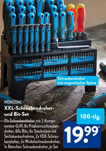 Aldi Süd WORKZONE XXL-Schraubendreher und Bit-Set Angebot