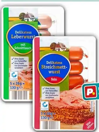 PENNY Delikatess Streich-Minis Leberwurst Angebot