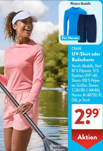 Aldi Süd CRANE UV-Shirt oder Badeshorts Angebot