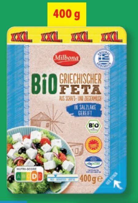 Milbona Bio Griechischer Feta Angebot bei Lidl