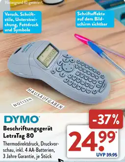 Aldi Süd DYMO Beschriftungsgerät LetraTag 80 Angebot