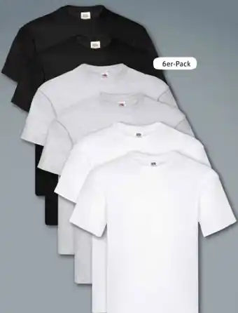 REWE Center Fruit of the Loom Herren T-Shirts 6-er Pack Angebot