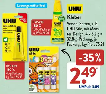 Aldi Süd UHU Kleber Angebot