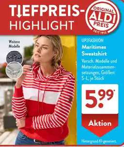 Aldi Süd UP2FASHION Maritimes Sweatshirt Angebot