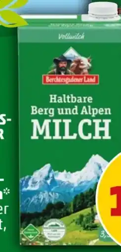 PENNY Berchtesgadener Land Haltbare Bergbauern Milch Angebot