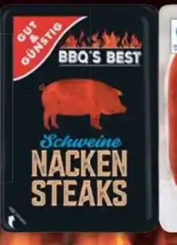 E-Center Gut & Günstig BBQ's Best Schweine Nackensteak Angebot