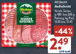 Aldi Süd WIESBAUER Aufschnitt Angebot