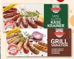 REWE Center Berger Bio Mini Alpen Käsekrainer Angebot