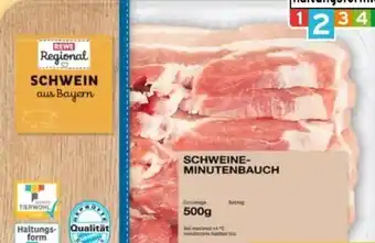 REWE Center Rewe Regional Schweine-Minutenbauch Angebot