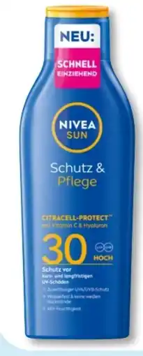 Budni Nivea Sun Schutz & Pflege Sonnenmilch LSF 30 Angebot