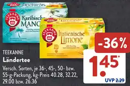 Aldi Süd TEEKANNE Ländertee Angebot