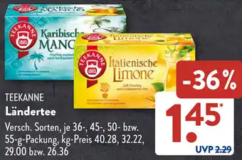 Aldi Süd TEEKANNE Ländertee Angebot
