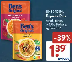 Aldi Süd BEN'S ORIGINAL Express-Reis Angebot