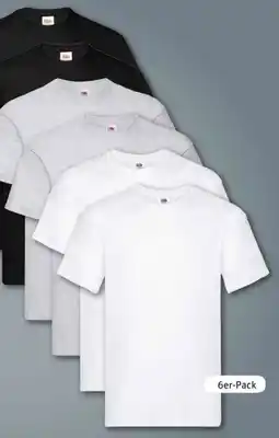 REWE Fruit of the Loom Herren T-Shirts 6-er Pack Angebot