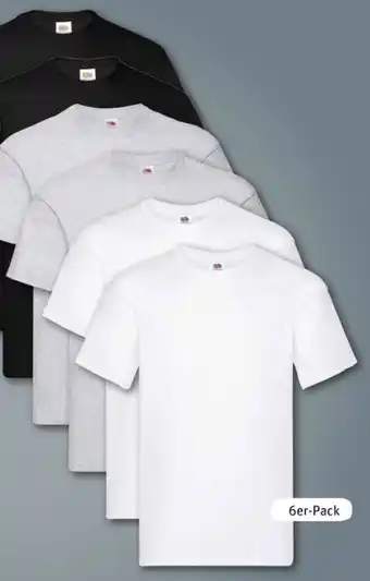 REWE Fruit of the Loom Herren T-Shirts 6-er Pack Angebot